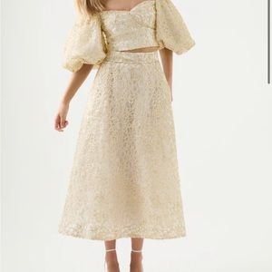 AJE patina lace top and skirt